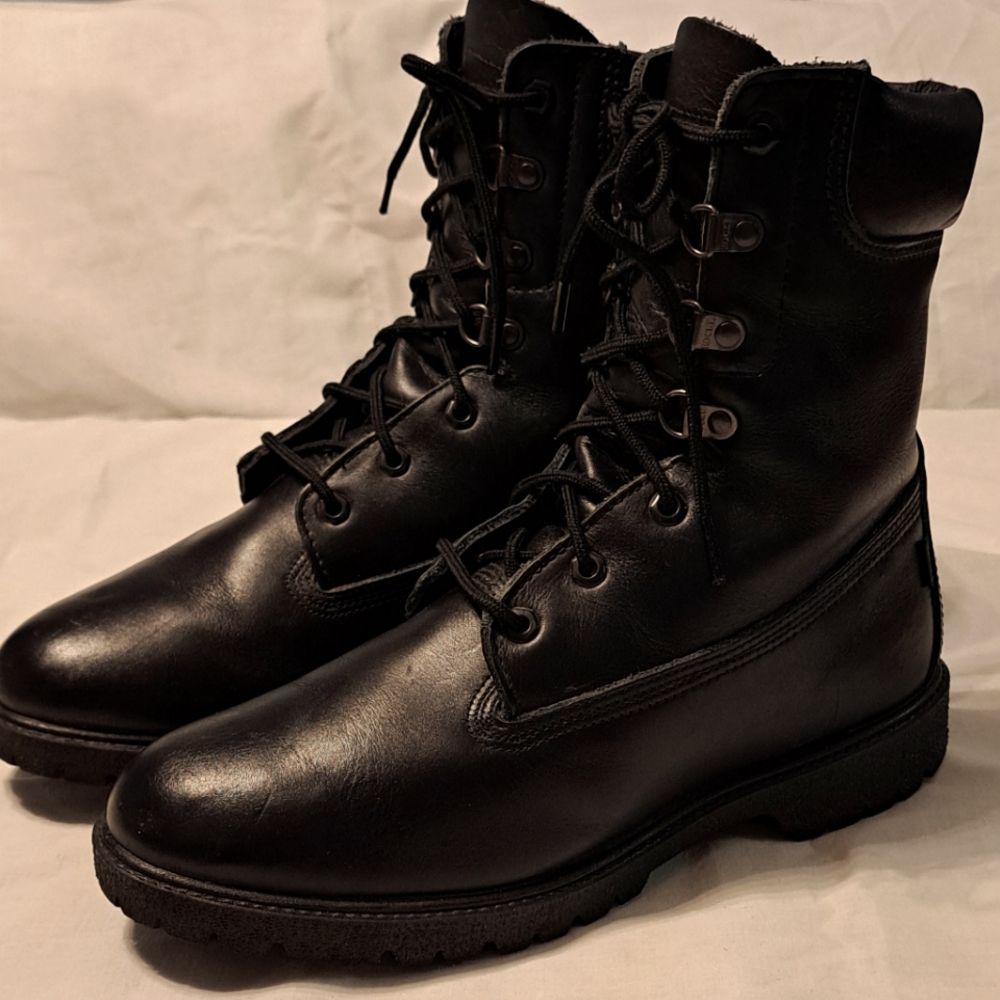 ROCKY Black Leather 8" Boots sz 10MW